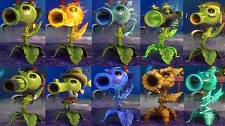 PVZ Garden Warfare 2: ALL PEASHOOTERS Gameplay NEW PEASHOOTERS (TURF TAKEOVER)