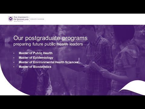 Видео: UQ School of Public Health Postgraduate Programs