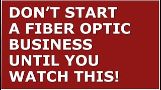 How to Start a Fiber Optic Business | Free Fiber Optic Business Plan Template Included