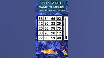 Find 3 PAIRS of identical Numbers to WIN!