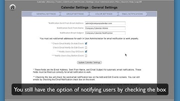 Calendar Automatic Email Notifications