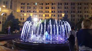 Fountains at Independence square Kiev Ukraine - 5th June 2019