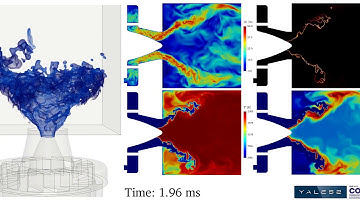 [YALES2] Simulation of the PRECCINSTA burner with detailed chemistry on 877M tetrahedra