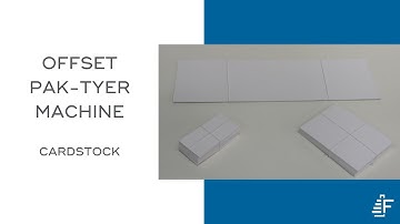 Cardstock Elastic Tying Pak-Tyer Offset Tying Machine