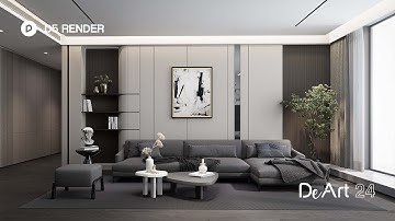 Follow This Steps to create Realistic Living Room Render in D5 Render