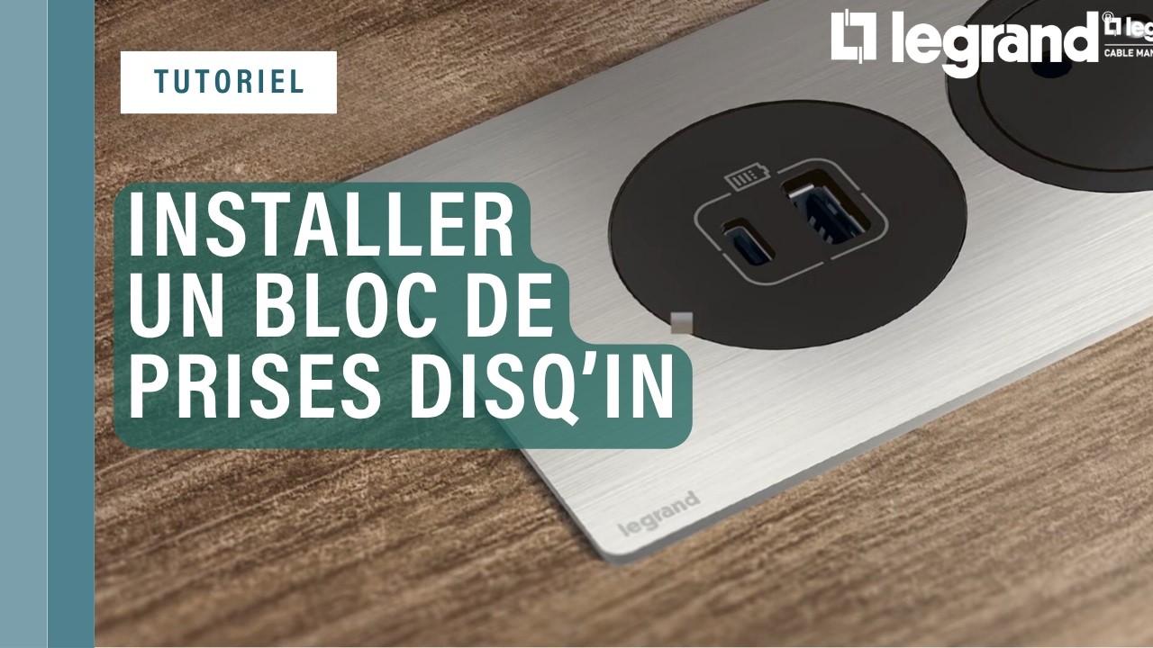 Installer un bloc de prises Incara™ Disq'In de Legrand Cable Management