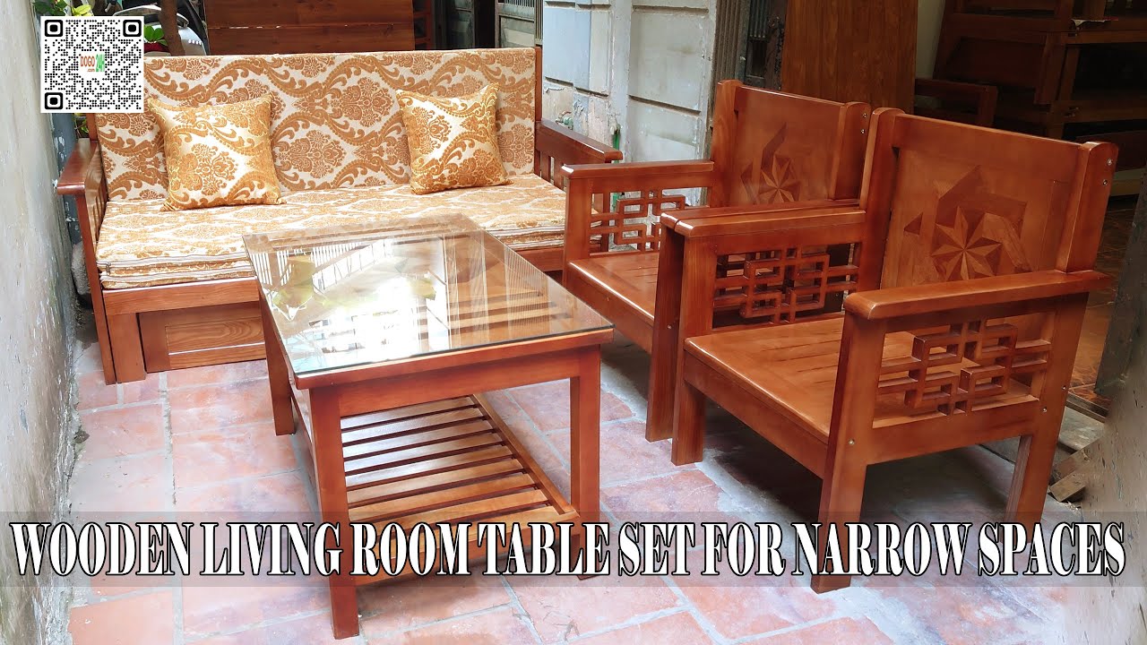 Wooden Living Room Table Combined With Sofa Bed Set | The Smart Product ...