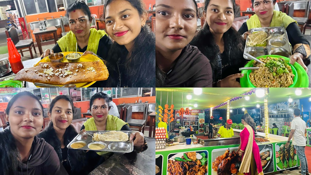 Shopping tharwatha restaurant lo masala dosa ,fried rice,parota, mushroom Manchuria thinam