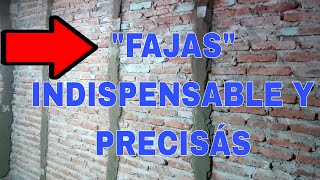 ¿ COMO HACER FAJAS  PARA REVOQUE GRUESO ? FÁCIL Y PRACTICO .  GUIAS  Y FAJAS  DE NIVELACION