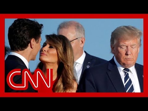 Melania Trump's moment with Trudeau goes viral