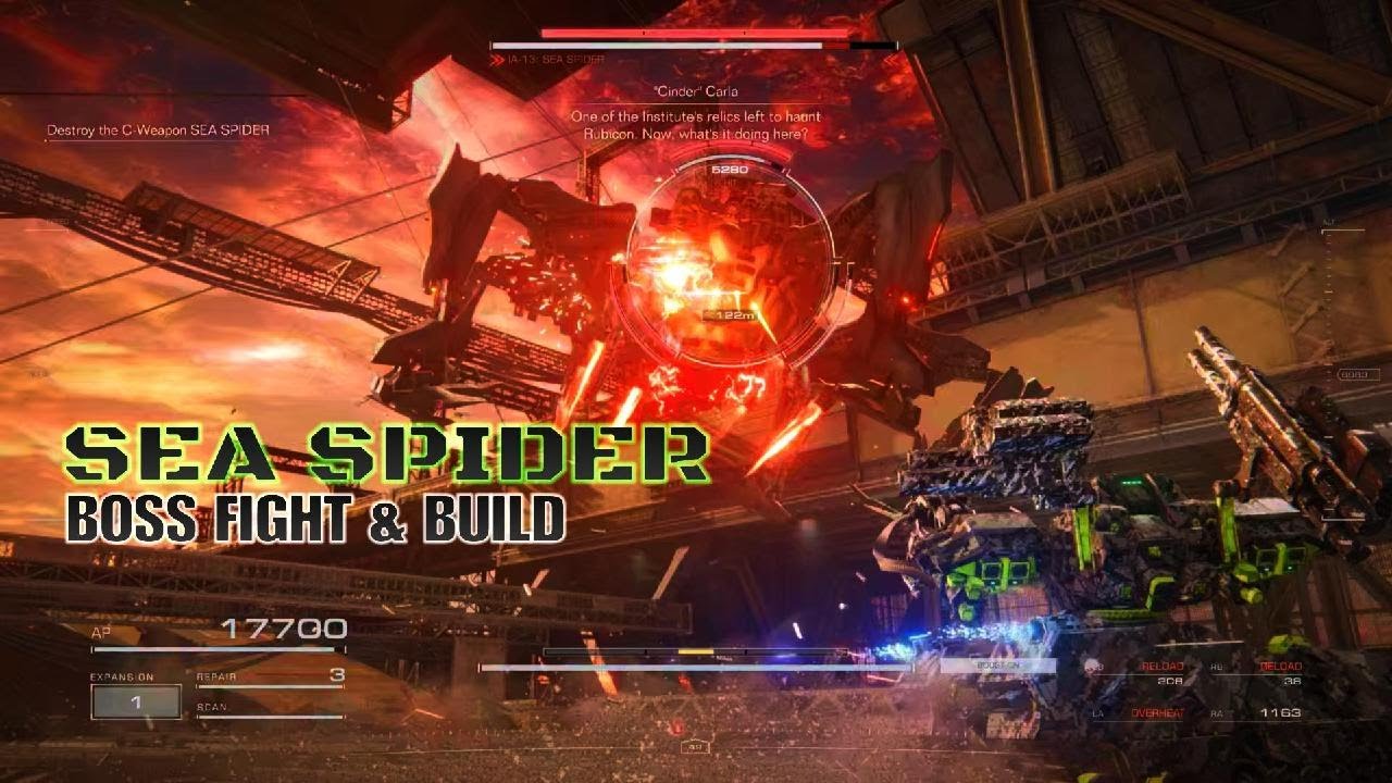 ARMORED CORE 6 : SEA SPIDER BOSS FIGHT & BUILD - YouTube