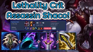This Flat Damage is insane! Lethatliy Crit Shaco [League of Legends] Full Gameplay - Infernal Shaco