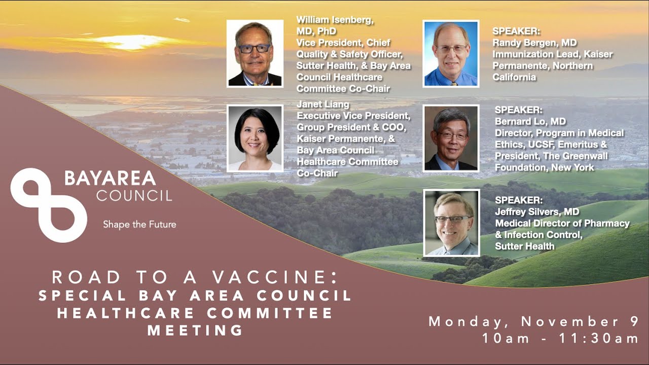 Road to a Vaccine: Bay Area Council Special Healthcare Committee Meeting -  YouTube