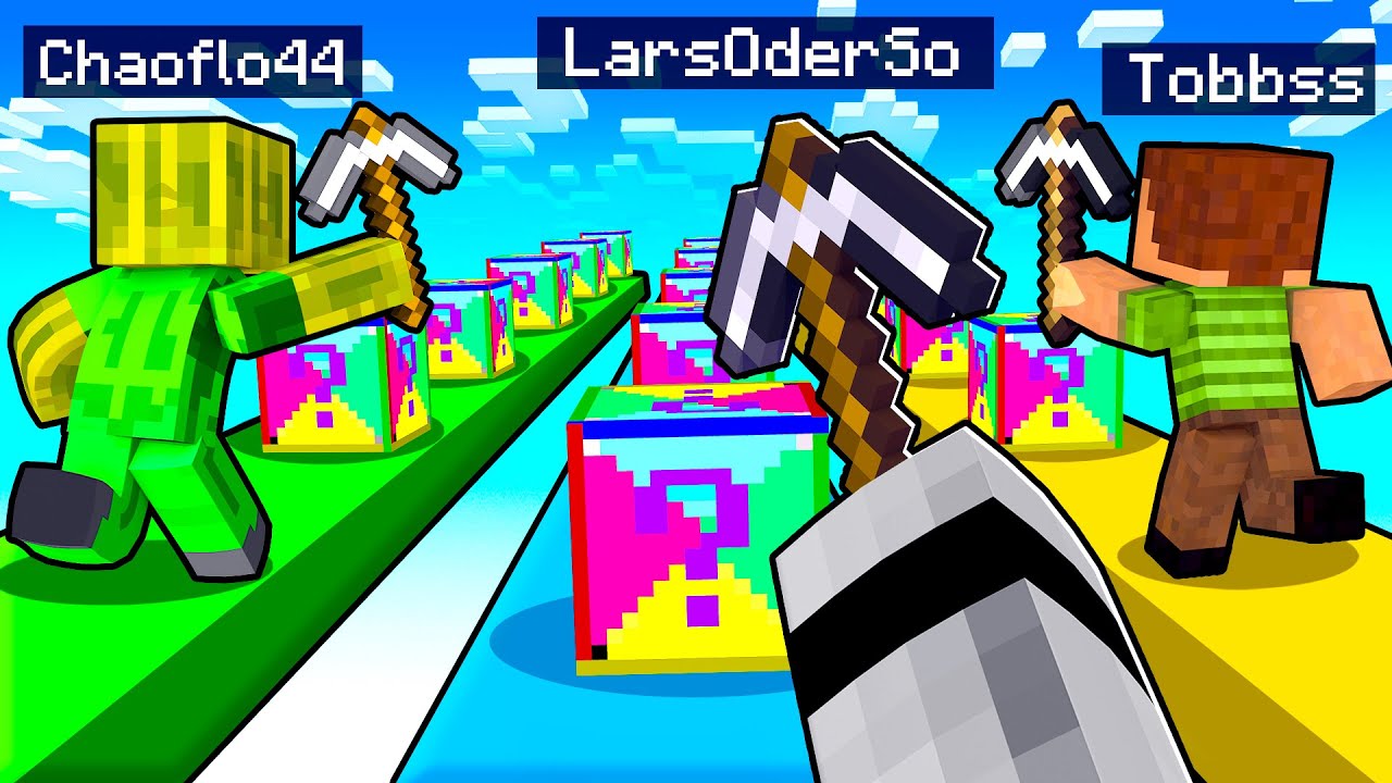 Drei YouTuber spielen MINECRAFT FAKE LUCKY BLOCKS