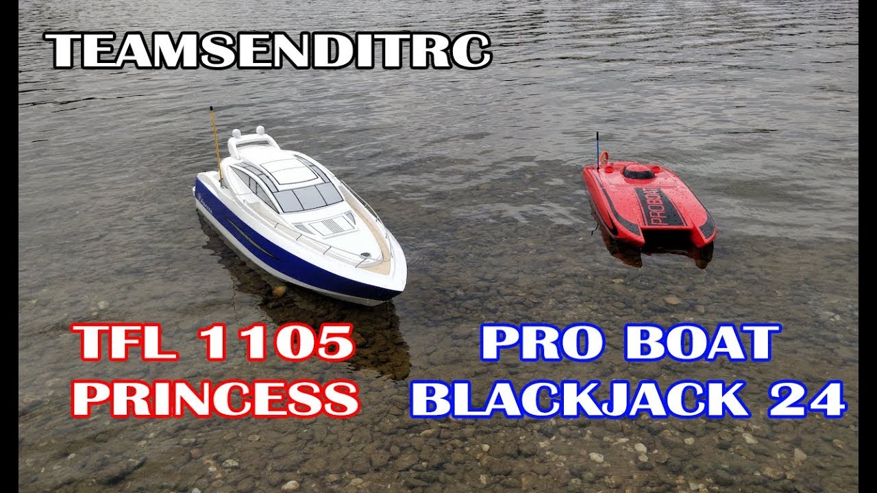 TeamSendItRC: RC Boat TFL 1105 Princess Yacht & Pro Boat Blackjack 24