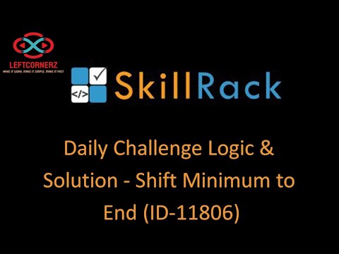 skillrack daily challenge logic and solution - shift minimum to end(14-01-2021) [id -11806]
