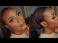 NEUTRAL BROWN HOLIDAY MAKEUP WITH A POP OF COLOR FOR #woc + SLEEK LOW BUN TURBAN TUTORIAL