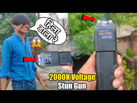 Self Defence Super Voltage ⚡ Stun Gun with Light Sock Unboxing & Testing | Self Defense