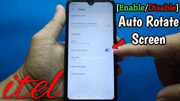 How to enable or disable auto rotate screen on itel S15