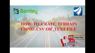 HOW TO CRATE TERRAIN USING .CSV OR .TEXT FILE IN OPENROADS | OPENROADD INDIA 2021 |