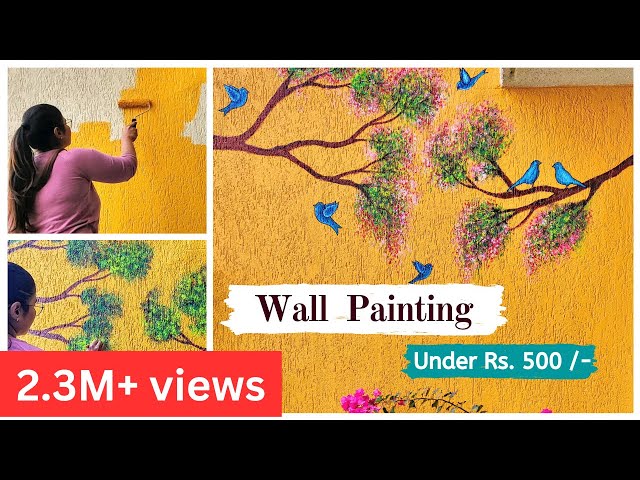 Wall Painting Design Idea For Balcony Tree Bird Garden Decor Part 2 You - Outdoor Wall Art Painting Ideas Wall Painting Design Idea For Balcony Tree Bird Garden Decor Part 2 You - Outdoor Wall Art Painting Ideas