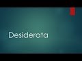 Desiderata - HD