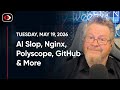 My Mother the Car, AI Slop, Nginx, Polyscope, Drupal, , GitHub,  Aaran Leyland - SWN #582