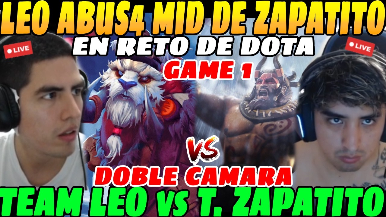 😲LEO ABUS4 de ZAPATITO en MID en RETO de STREAMERS, GAME 1😲| Team LEO vs Team ZAPATITO😲