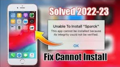 App Cannot Be Installed Because it