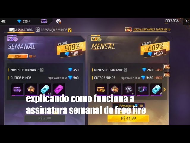 Free Fire: Assinatura Semanal [Recarga]