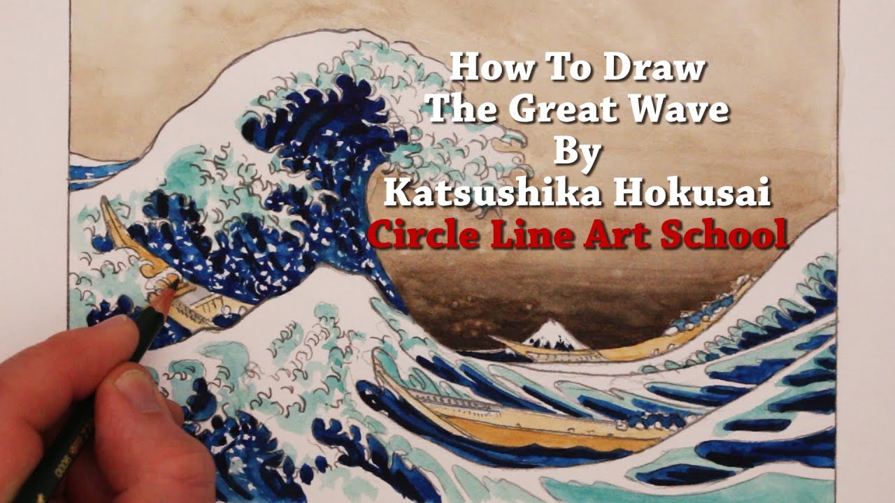 ⁣How to Draw The Great Wave by Hokusai