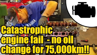 Car engine autopsy   no oil change for 75,000km!! #1159