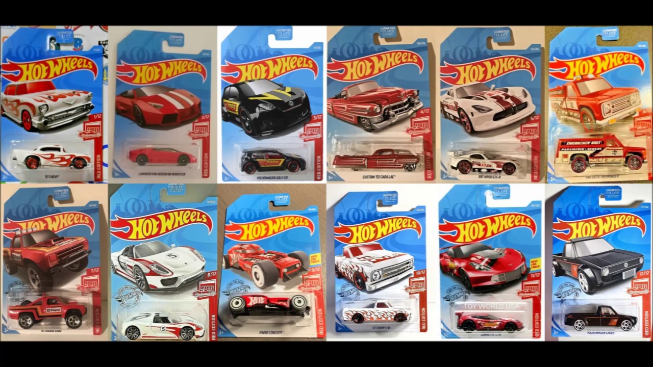 All Complete Hot Wheels 2019 Target Red Edition Series YouTube