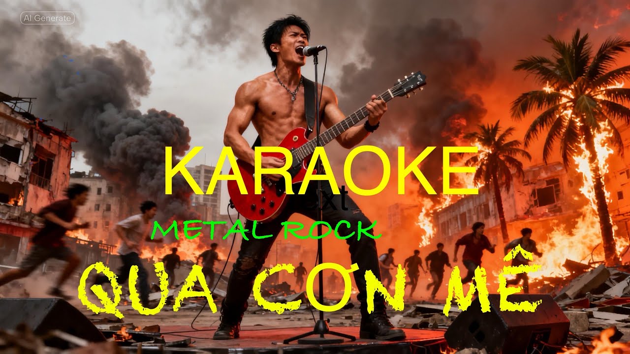 🎸🎸🎶 Qua Cơn Mê | KARAOKE - Metal Rock | TONE NAM | st: Trịnh Lâm Ngân | @ Nhac Anh iU