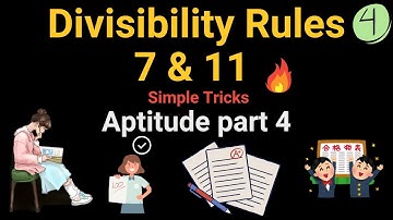 Divisibility Rule for 7 & 11 | Aptitude Shortcuts & Math Tricks for Exams