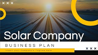 Solar Company Business Plan Animated Slides