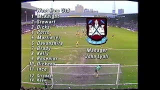 1988/89 - West ham v Arsenal (FA Cup 3rd Round - 8.1.89)