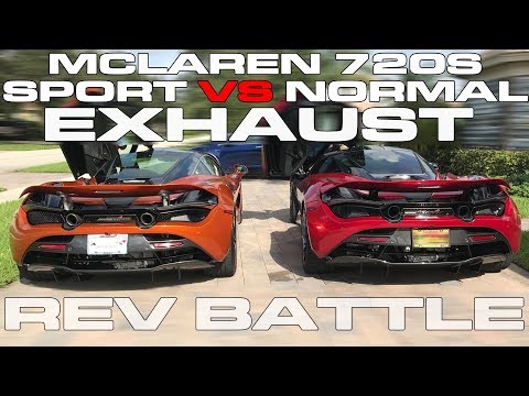 McLaren 720S Sport vs Normal Exhaust Comparison and Rev Battle