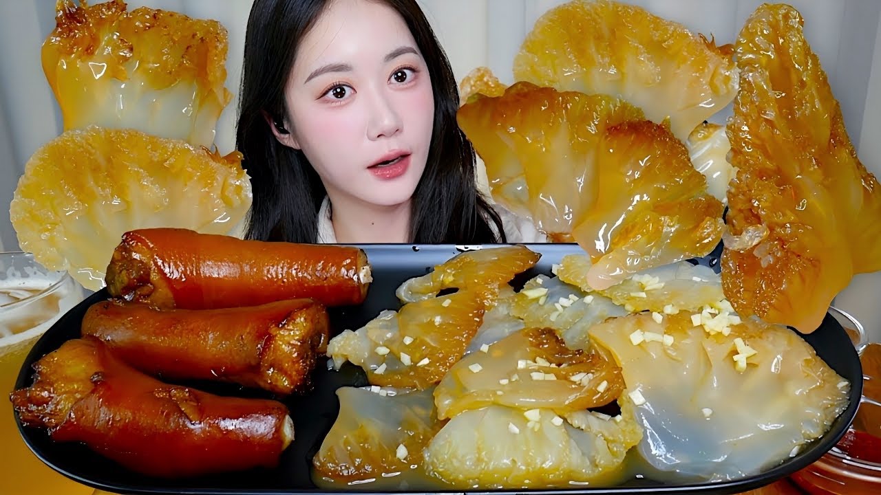 해파리 asmr 반복 영상💛 국산 해파리 먹방 Jellyfish クラゲ | Mukbang ASMR