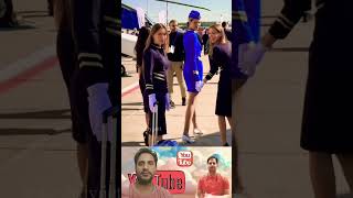 Elegant Air Hostess Walk Cabin Crew Style Fashion