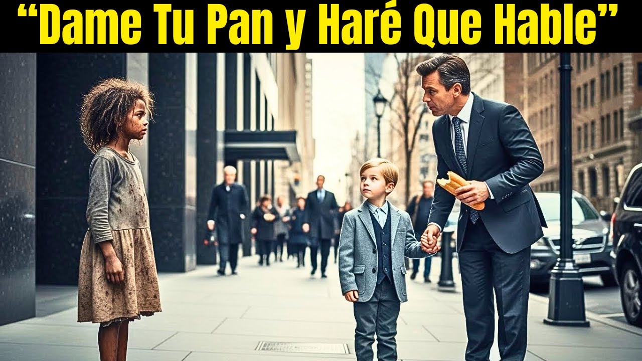 “Dame Tu Pan y Haré Que Hable”—El Millonario Se Burló… Hasta Que Su Hijo Dijo ‘Papá’