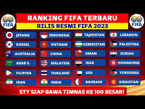 RILIS RESMI FIFA! Ranking FIFA Timnas Indonesia Terbaru - Peringkat FIFA Zona Asia 2023