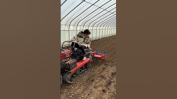 multi-functional crawler tractor small rotary tiller in agriculture#farming