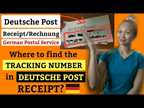 Where to find the Tracking Number in Deutsche Post Receipt? | German Post Receipt