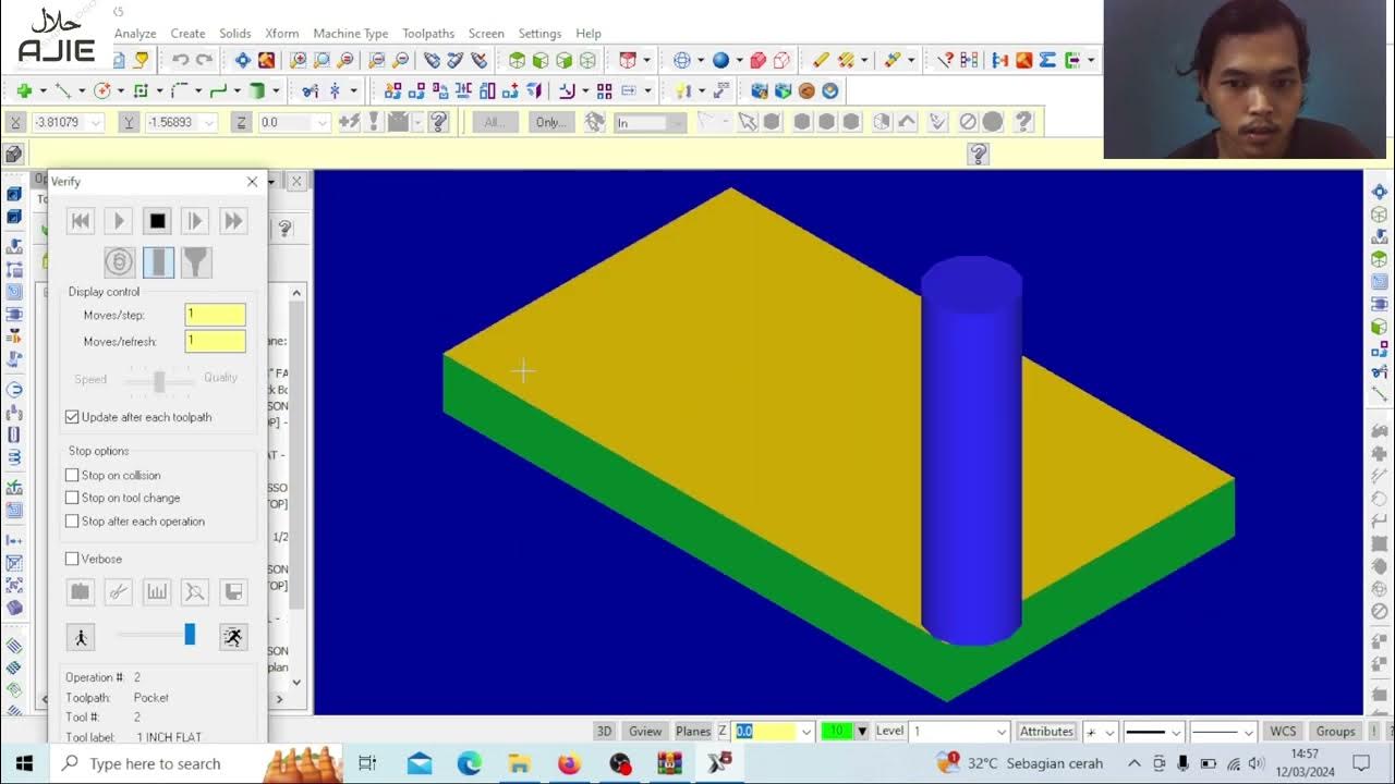 MASTERCAM Mill Lesson 7C - YouTube