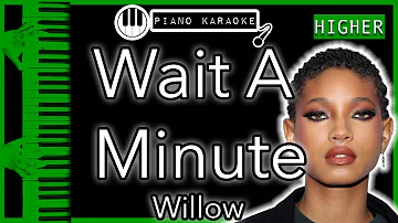 Wait A Minute (HIGHER +3) - Willow - Piano Karaoke Instrumental