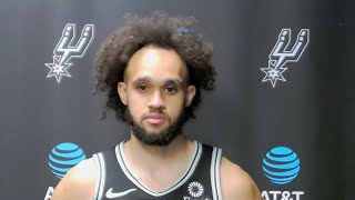 Derrick White speaks after helping Spurs complete  23-point comeback in Chicago