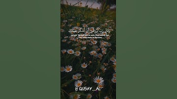 قال ربي أوزعني أن أشكر نعمتك ”القارئ بلال دربالي “ حالات وتس
