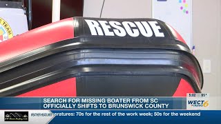 Search for missing boater continues off of Brunswick County coast