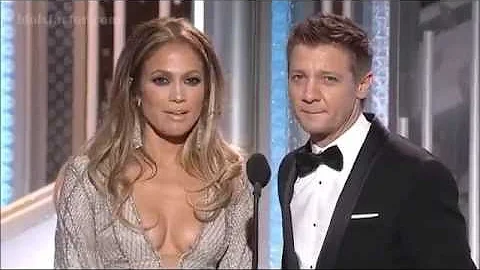 Jennifer Lopez and Jeremy Renner at Golden Globes ...